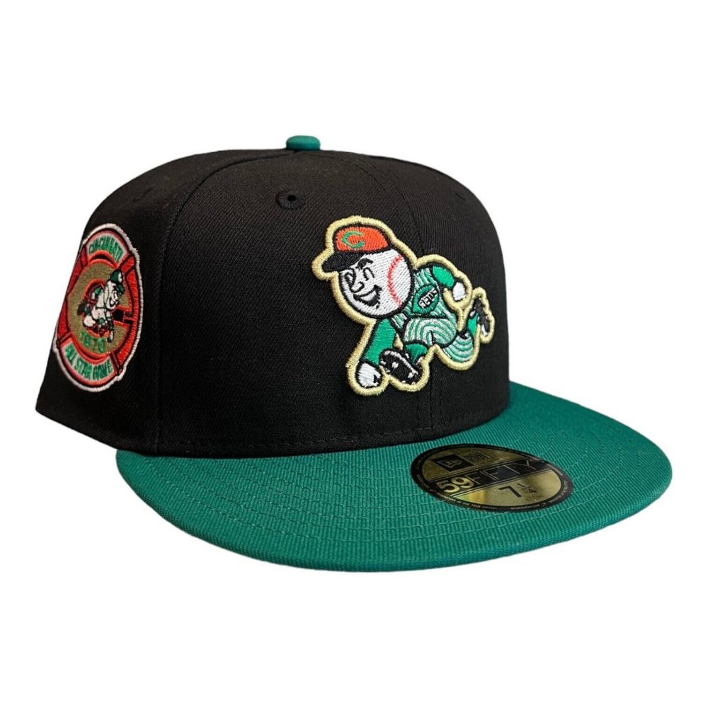 New Era Cincinnati Reds 59FIFTY Fitted Hat Cap 1970 All Star Game Patch 7 1/4